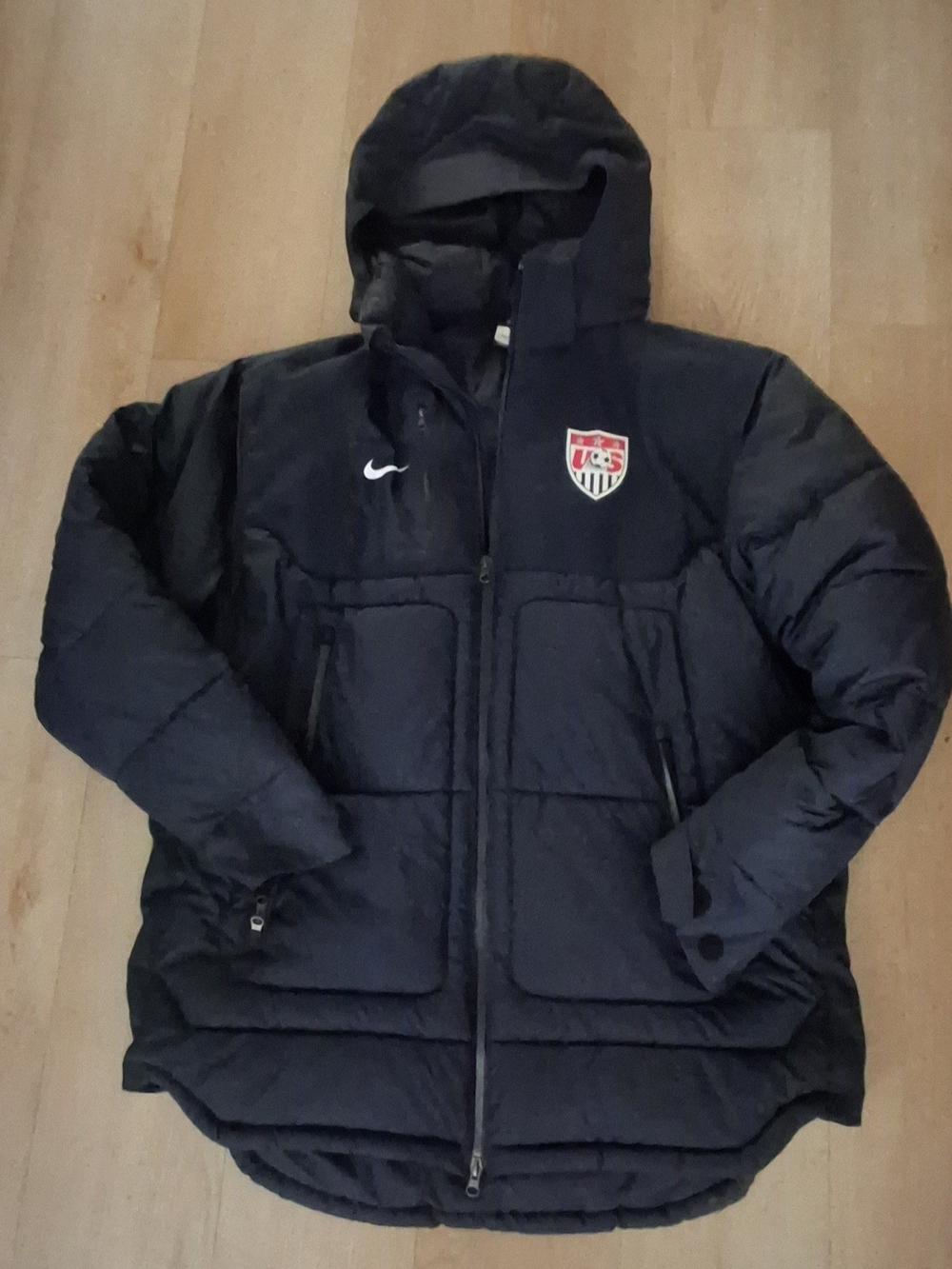 Men's Nike Team USA Soccer Olympics Parka Stadium Jacket Puffer Sz Large